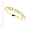 (NEW) BELLA COUTURE BEILSON Fine Diamond Bezel Set 14K Yellow Gold Stackable Ring Band (1/4 CT. TW.)