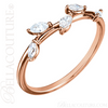 (NEW) BELLA COUTURE De VINE Fine Marquise Diamond 14K Rose Gold Ring Band (1/3 CT. TW.)