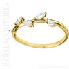(NEW) BELLA COUTURE De VINE Fine Marquise Diamond 14K Yellow Gold Ring Band (1/3 CT. TW.)