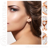 (NEW) BELLA COUTURE De VINE Marquise Cut Diamond 14K Rose Gold Bezel Set Stud Earrings (1/2 CT. TW.)