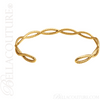 (NEW) BELLA COUTURE NALIA Gorgeous Fancy Open Filigree Twisted Rope Cable 14K Yellow Gold Cuff Bracelet