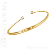(NEW) BELLA COUTURE CORINA Gorgeous Diamond Fancy Hinged 14K Yellow Gold Cuff Bracelet (1/6 CT. TW.)