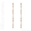 (NEW) BELLA COUTURE® WAVERLY Diamond 14K Rose Gold Chain Dangle Drop Chandelier Earrings