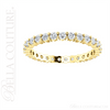 (NEW) BELLA COUTURE La NORA Fine Diamond Prong Set 14K Yellow Gold Eternity Ring Band (1 CT. TW.)