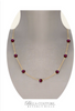 (NEW) Bella Couture® Brazilian Garnet 14K Yellow Gold Antique Rose Cut Puffy Coin Station Necklace (Adjustable Length - 24", 18", 16")