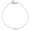 (NEW) BELLA COUTURE Love Collection 14K Yellow Gold Script Chain Bracelet (7.5", 7", 6.5" Adjustable Length)