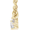 (NEW) BELLA COUTURE JULIANNA Scrolling 1/3 CT 3 Diamond 14K Yellow Gold Pendant Chain Necklace 18"