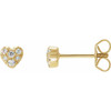 (NEW) BELLA COUTURE® HONOR PETITE DIAMOND CLUSTER 14K YELLOW GOLD EARRINGS (1/8 CT. TW.)