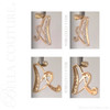 (NEW) BELLA COUTURE ® BRISTOL Initial Letter (A) Diamond 14K Yellow Gold Italic Cursive Large Alphabet Charm Pendant Jewelry (16MM x 12MM)