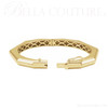 (NEW) BELLA COUTURE® GABRIELLE 14K Yellow Gold Open Woven Inner Filigree Hinged Bangle Bracelet (7" inch)