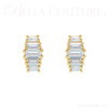 ZARAA 14K Yellow Gold 1/2 CT Diamond Stud Earrings By BELLA COUTURE ® - BAGUETTE COLLECTION