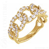 (NEW) BELLA COUTURE® JANE BORDEAUX® AUDRY 1 CTW Diamond Open Chain Woven 14K Yellow Gold Ring Band (1 CT. TW.)