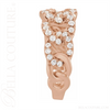 (NEW) BELLA COUTURE® JANE BORDEAUX® AUDRY 1 CTW Diamond Open Chain Woven 14K Rose Gold Ring Band (1 CT. TW.)