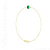 (NEW) BELLA COUTURE® VERDANT 6MM Emerald 14K Yellow Gold Link Chain Bracelet (6.5, 7, 7.5" inch)