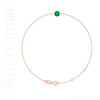 (NEW) BELLA COUTURE® VERDANT 5MM Emerald 14K Rose Gold Link Chain Bracelet (6.5, 7, 7.5" inch)