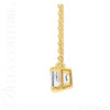 (NEW) BELLA COUTURE® LORA 14K Yellow Gold Solitaire Baguette White Topaz Link Chain Necklace (18")