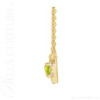 (NEW) BELLA COUTURE® BAYLIE Petite 14K Yellow Gold Solitaire Baguette 5 MM x 7 MM Peridot Link Chain Necklace (18")