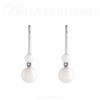 (NEW) BELLA COUTURE® PETRA FRESHWATER PEARL 14K WHITE GOLD DANGLE DROP FRENCH HOOK EARRINGS
