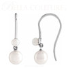 (NEW) BELLA COUTURE® PETRA FRESHWATER PEARL PLATINUM™ DANGLE DROP FRENCH HOOK EARRINGS