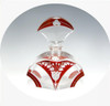 SOLD! - (VINTAGE) Karl Palda Gorgeous Rare Art Deco Red Enamel Crystal Glass Perfume Scent Bottle