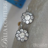 SOLD! - RARE! Gorgeous Antique Georgian Sterling (Faceted Diamond-Shaped) Rock Crystal Earrings Circa. 1790-1800