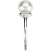 (NEW) BELLA COUTURE Diamond Freshwater Cultured Pearl 14K White Gold Ring