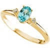 (NEW) BELLA COUTURE DIAMOND ZIRCON RING in 14K Yellow Gold