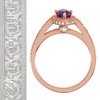 (NEW) BELLA COUTURE LIMITED EDITION DIAMOND & MARQUISE AMETHYST RING in 14K Rose Gold