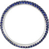 SOLD OUT! - (NEW) BELLA COUTURE ISABELLA Micro Pave' Blue Genuine Sapphire 14K White Gold Ring Eternity Stackable Band