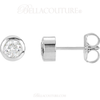 (NEW) Bella Couture Fine 1/3 CT Diamond 14k White Gold Classic Stud Earrings