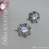 SALE PENDING! - (ANTIQUE) RARE Gorgeous Victorian Cushion Cut Rose Cut 4CT Diamond Paste Earrings