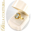 SOLD! - (ANTIQUE) Exquisite Victorian 6+ CARAT Pristine VVS Aquamarine Cushion Cut Estate 14k Yellow Gold Ring - Rare Fine Antique Jewelry