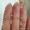 SOLD! - (ANTIQUE) RARE Georgian Victorian Gorgeous French 18K / 18CT Yellow Gold Dangle Drop Lever Back Earrings - One of a Kind - Fine Jewelry Jewellery