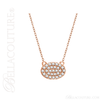 (NEW) Bella Couture CARA Gorgeous Brilliant Round 1/5CT Diamond 14k Rose Gold Oval Pendant Necklace (18" Inches in Length)