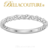 (NEW) BELLA COUTURE Gorgeous Brilliant 1/8CT Diamond 14K White Gold Stackable Ring