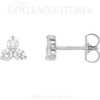 (NEW) BELLA COUTURE DEMI Gorgeous Fine Three-Stone Diamond 14K Yellow Gold Earrings (1/3 ct. tw.)