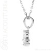 (NEW) BELLA COUTURE DEMI Gorgeous Three-Stone Diamond 14K White Gold Chain Necklace (1/2 ct. tw.) (18" Inches in Length)