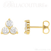 (NEW) BELLA COUTURE DEMI Gorgeous Fine Three-Stone Diamond 14K Yellow Gold Earrings (1 1/5 ct. tw.)