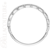 (NEW) BELLA COUTURE BELLE Fine Gorgeous Pave' Double Diamond 14K White Gold Stackable Ring