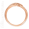 (NEW) BELLA COUTURE HARLOW Fine Elegant 3/8CT Diamond 14K Rose Gold Ring