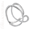 (NEW) BELLA COUTURE HARLOW Fine Elegant 3/8CT Diamond 14K White Gold Ring