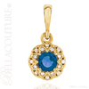 (NEW) BELLA COUTURE SORA HALO Fine Elegant Blue Sapphire Diamond Pendant