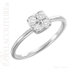 (NEW) BELLA COUTURE Le ROSA Fine Elegant 1/4 CT Diamond 14k Rose Gold Ring