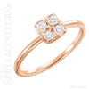 (NEW) BELLA COUTURE Le ROSA Fine Elegant 1/4 CT Diamond 14k White Gold Ring