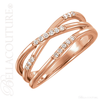 (NEW) BELLA COUTURE CARINGTON Fine Diamond Organic Woven 14k Rose Gold Ring
