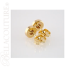 (NEW) BELLA COUTURE SOHO Gorgeous Fine 1/4 CT Diamond 14K Yellow Gold Rope Post Earrings