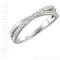 (NEW) BELLA COUTURE GENA Fine Gorgeous Diamond Criss Cross 14K Rose Gold Ring (1/5 CT. TW.)