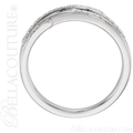(NEW) BELLA COUTURE VIOLA Fine Elegant Diamond Organic Woven Criss Cross 14K White Gold Ring