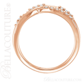 (NEW) BELLA COUTURE VIOLA II Fine Gorgeous Diamond Organic Woven Criss Cross 14K Rose Gold Ring