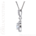 (NEW) BELLA COUTURE HALO Gorgeous Fine Diamond 14K Yellow Gold Necklace (18" in Length)(1/2 CT. TW.)